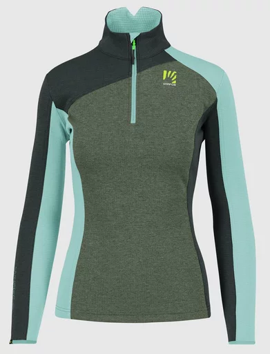 Federa Half-Zip Fleece XL | thyme-black-sand-aqua-ski