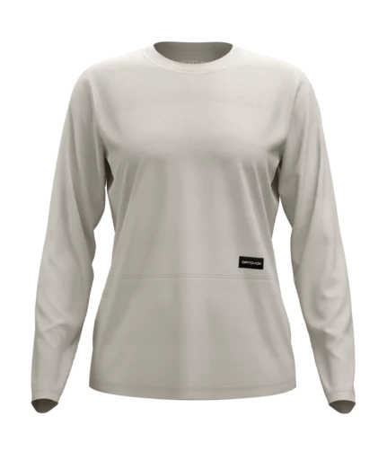 185 Merino Patch Ls L | white-tea