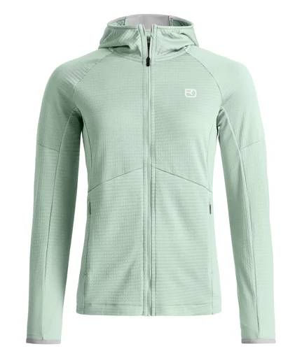 Fleece Light Grid Hoody S | green-acid