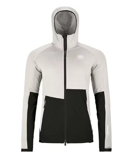 Fleece Rib Hoody S | white-tea